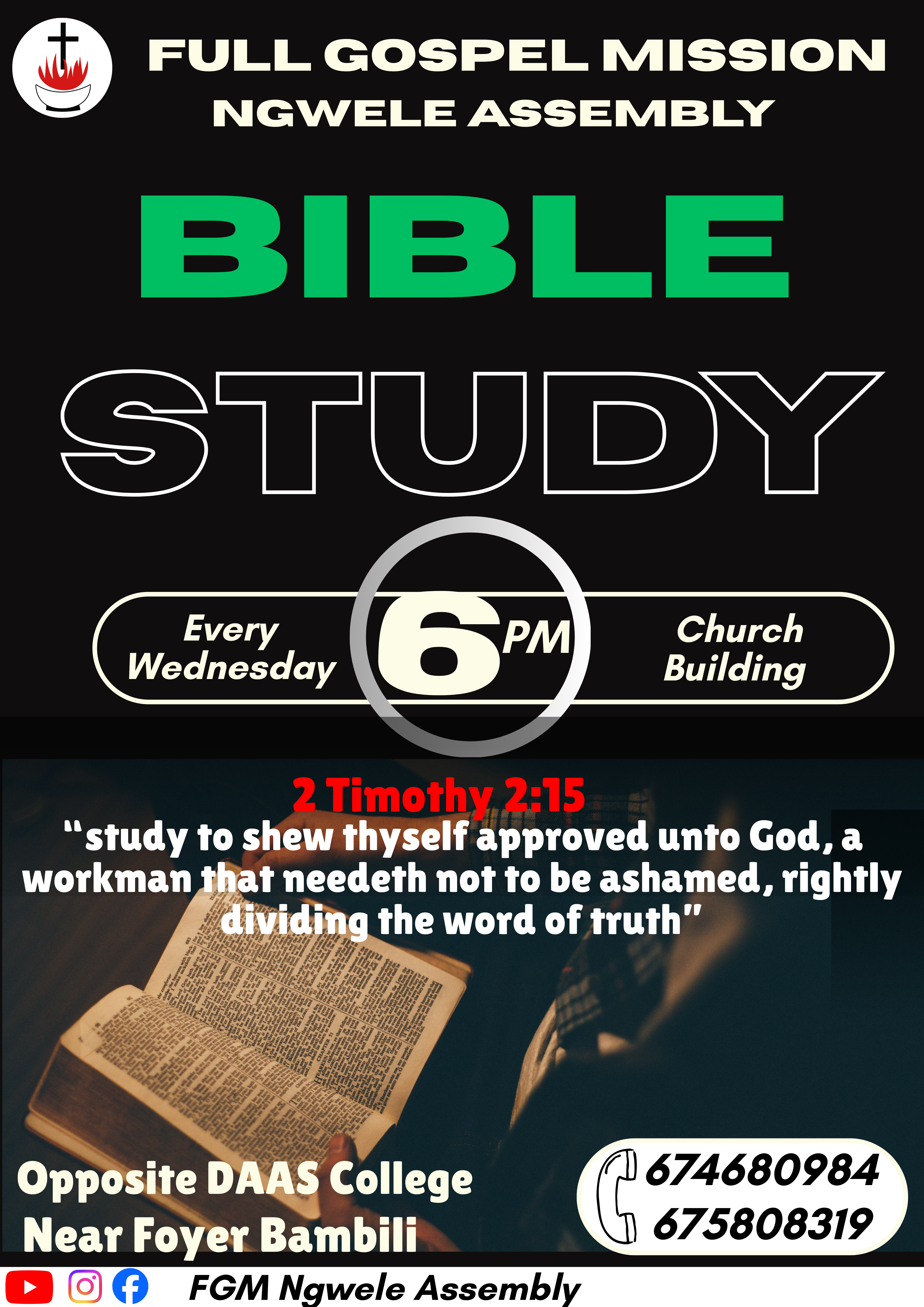 Bible study flyer